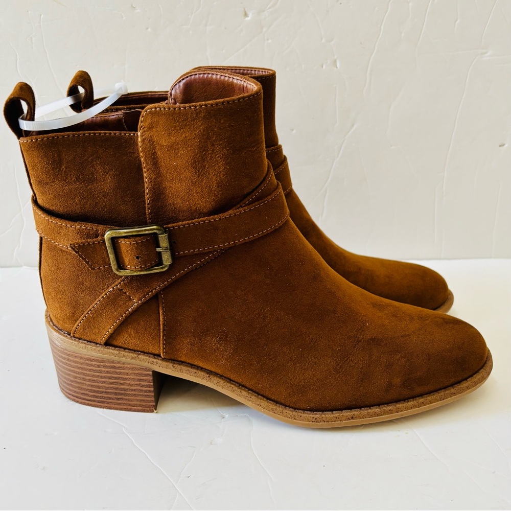 Brown Suede Ankle Boots